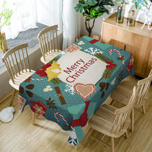 Load image into Gallery viewer, Christmas Tablecloth Green Christmas Tree & Colorful Balls Pattern - GoHappyShopin