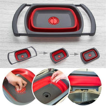Load image into Gallery viewer, Vegetable Washing Foldable Strainer Basket With Drain Knob - GoHappyShopin