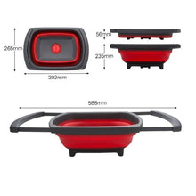 Load image into Gallery viewer, Vegetable Washing Foldable Strainer Basket With Drain Knob - GoHappyShopin