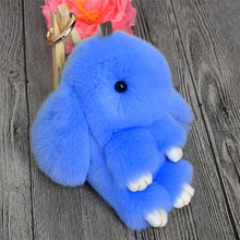 Load image into Gallery viewer, Cute Fluffy Real Rabbit Pompon Bunny Keychain - GoHappyShopin