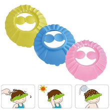 Load image into Gallery viewer, Waterproof Baby Shower Caps Adjustable Shield Ear-Eye Protection - GoHappyShopin