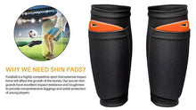Load image into Gallery viewer, 1 Pair Football Shields Soccer Shin Guard Pads - GoHappyShopin