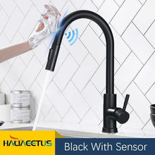 Load image into Gallery viewer, Smart Kitchen Faucets Sensor With Pull-Out Hot and Cold Water Switch Mixer Tap - GoHappyShopin