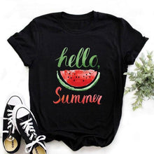 Load image into Gallery viewer, Women Bicycle Vogue Black T Shirt Style Graphic - GoHappyShopin
