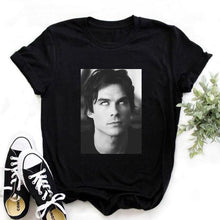 Load image into Gallery viewer, Women Bicycle Vogue Black T Shirt Style Graphic - GoHappyShopin