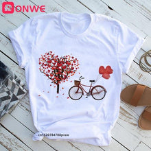 Load image into Gallery viewer, Women Bicycle Vogue Black T Shirt Style Graphic - GoHappyShopin