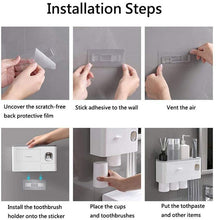 Load image into Gallery viewer, Automatic Toothpaste Dispenser With Magnetic Cup - GoHappyShopin