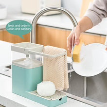 Load image into Gallery viewer, Two In One Sponge Drain Soap Dispenser Kitchen Tools - GoHappyShopin