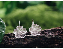 Load image into Gallery viewer, Lotus Fun Real 925 Sterling Silver Earrings Handmade Designer - GoHappyShopin