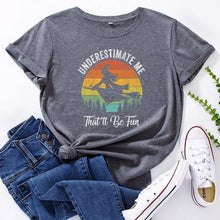 Load image into Gallery viewer, Women's Halloween Witch Print Plus T-Shirt - GoHappyShopin