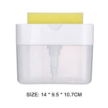 Load image into Gallery viewer, 2 in 1 Scrubbing Liquid Detergent Dispenser with Sponge Kitchen Tool - GoHappyShopin