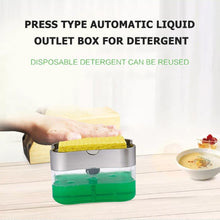 Load image into Gallery viewer, 2 in 1 Scrubbing Liquid Detergent Dispenser with Sponge Kitchen Tool - GoHappyShopin