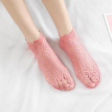 Load image into Gallery viewer, Ladies' Lovely Floral Lace Socks - GoHappyShopin