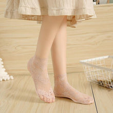 Load image into Gallery viewer, Ladies' Lovely Floral Lace Socks - GoHappyShopin