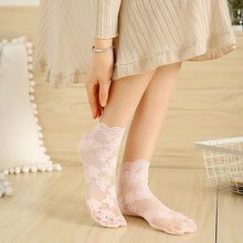 Load image into Gallery viewer, Ladies' Lovely Floral Lace Socks - GoHappyShopin
