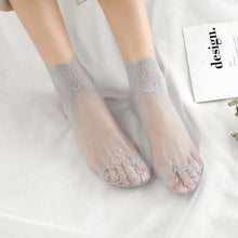 Load image into Gallery viewer, Ladies' Lovely Floral Lace Socks - GoHappyShopin