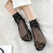 Load image into Gallery viewer, Ladies' Lovely Floral Lace Socks - GoHappyShopin