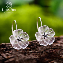 Load image into Gallery viewer, Lotus Fun Real 925 Sterling Silver Earrings Handmade Designer - GoHappyShopin