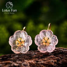 Load image into Gallery viewer, Lotus Fun Real 925 Sterling Silver Earrings Handmade Designer - GoHappyShopin