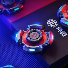 Load image into Gallery viewer, Luminous Circular Hand Spinners Red Alloy Metal Fidget Gyro Spinners - GoHappyShopin