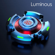 Load image into Gallery viewer, Luminous Circular Hand Spinners Red Alloy Metal Fidget Gyro Spinners - GoHappyShopin