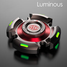 Load image into Gallery viewer, Luminous Circular Hand Spinners Red Alloy Metal Fidget Gyro Spinners - GoHappyShopin