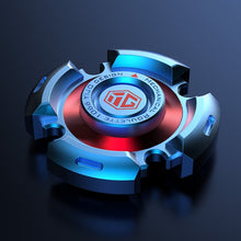 Load image into Gallery viewer, Luminous Circular Hand Spinners Red Alloy Metal Fidget Gyro Spinners - GoHappyShopin