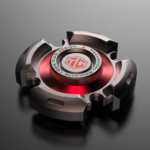 Load image into Gallery viewer, Luminous Circular Hand Spinners Red Alloy Metal Fidget Gyro Spinners - GoHappyShopin