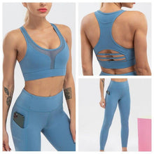 Load image into Gallery viewer, Woman High Waist Leggings Pocket Sports Bra - GoHappyShopin
