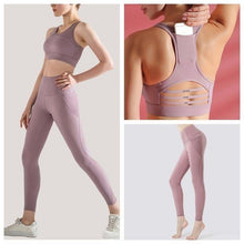 Load image into Gallery viewer, Woman High Waist Leggings Pocket Sports Bra - GoHappyShopin