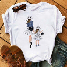 Load image into Gallery viewer, Cute Women Cartoon Mom T Shirts - GoHappyShopin