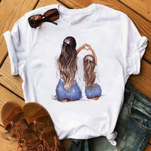 Load image into Gallery viewer, Cute Women Cartoon Mom T Shirts - GoHappyShopin