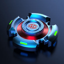 Load image into Gallery viewer, Luminous Circular Hand Spinners Red Alloy Metal Fidget Gyro Spinners - GoHappyShopin