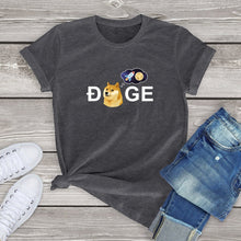 Load image into Gallery viewer, Dogecoin Cryptocurrency Doge HODL To the Moon T-Shirt Unisex Tops 2021 - GoHappyShopin