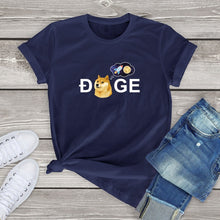 Load image into Gallery viewer, Dogecoin Cryptocurrency Doge HODL To the Moon T-Shirt Unisex Tops 2021 - GoHappyShopin