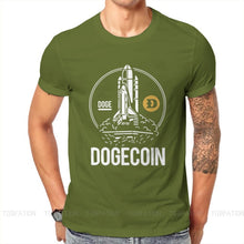 Load image into Gallery viewer, Men’s Fashion Dogecoin Cryptocurrency Rocket To The Moon Hipster T-Shirt - GoHappyShopin