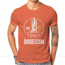 Load image into Gallery viewer, Men’s Fashion Dogecoin Cryptocurrency Rocket To The Moon Hipster T-Shirt - GoHappyShopin