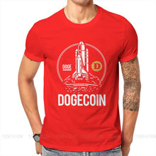 Load image into Gallery viewer, Men’s Fashion Dogecoin Cryptocurrency Rocket To The Moon Hipster T-Shirt - GoHappyShopin
