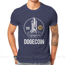 Load image into Gallery viewer, Men’s Fashion Dogecoin Cryptocurrency Rocket To The Moon Hipster T-Shirt - GoHappyShopin