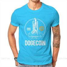 Load image into Gallery viewer, Men’s Fashion Dogecoin Cryptocurrency Rocket To The Moon Hipster T-Shirt - GoHappyShopin