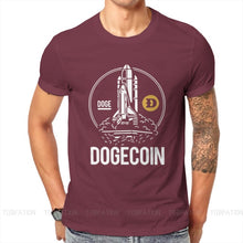 Load image into Gallery viewer, Men’s Fashion Dogecoin Cryptocurrency Rocket To The Moon Hipster T-Shirt - GoHappyShopin