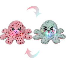 Load image into Gallery viewer, Luminescent New LED Light Mood Octopus or Reversible Octopus Plush or Emotion octopus - GoHappyShopin