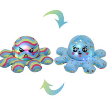 Load image into Gallery viewer, Luminescent New LED Light Mood Octopus or Reversible Octopus Plush or Emotion octopus - GoHappyShopin