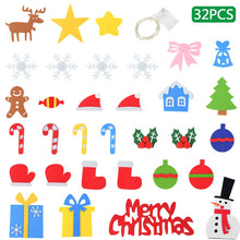 Load image into Gallery viewer, DIY Felt Christmas Tree With LED Light New Year Kids Gift - GoHappyShopin