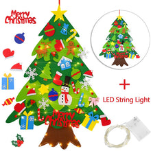 Load image into Gallery viewer, DIY Felt Christmas Tree With LED Light New Year Kids Gift - GoHappyShopin