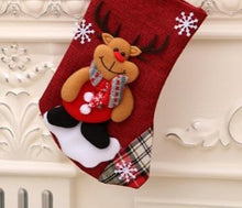 Load image into Gallery viewer, Large Stockings Fabric Gift Socks Christmas Lovely Bag Decoration - GoHappyShopin