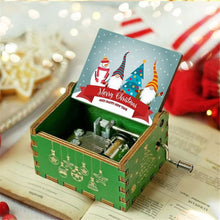 Load image into Gallery viewer, Merry Christmas Wooden Hand Crank Music Box - GoHappyShopin