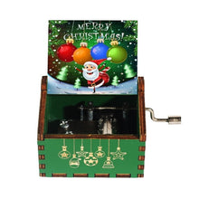 Load image into Gallery viewer, Merry Christmas Wooden Hand Crank Music Box - GoHappyShopin