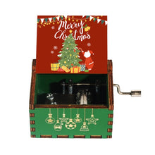 Load image into Gallery viewer, Merry Christmas Wooden Hand Crank Music Box - GoHappyShopin