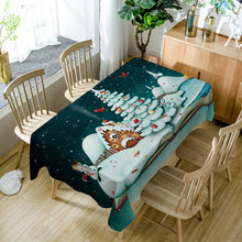 Load image into Gallery viewer, Europe style Polyester Colorful Christmas Tablecloth - GoHappyShopin